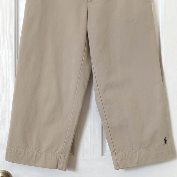 Ralph Lauren Sport Y2K Vintage High Waist Straight Leg Chino Capri Pants Beige 6 - Picture 4 of 15